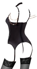 Abierta Fina - Zmysłowa Koszulka Do Pończoch Z Elegancką Koronką + Stringi 75B/S Abierta Fina