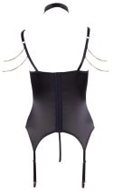 Abierta Fina - Zmysłowa Koszulka Do Pończoch Z Elegancką Koronką + Stringi 75B/S Abierta Fina