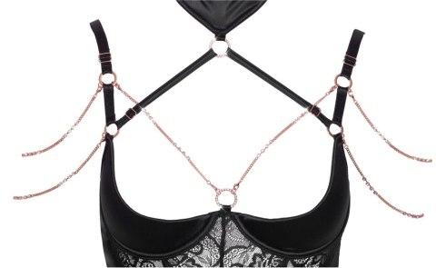 Abierta Fina - Zmysłowa Koszulka Do Pończoch Z Elegancką Koronką + Stringi 85B/L Abierta Fina Abierta Fina - Zmysłowa Koszulka Do Pończoch Z Elegancką Koronką + Stringi 85B/L Abierta Fina