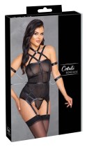 Cottelli Bondage - Seksowna Koszulka Z Siateczki Z Łańcuchami + Stringi M Cottelli BONDAGE