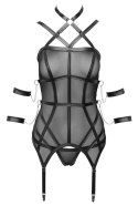 Cottelli Bondage - Seksowna Koszulka Z Siateczki Z Łańcuchami + Stringi M Cottelli BONDAGE