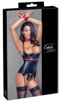 Cottelli Bondage - Seksowna Matowa Haleczka Bez Biustu + Otwarte Stringi M Cottelli BONDAGE