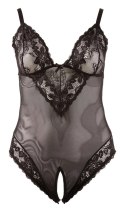 Cottelli CURVES - Seksowne Body Z Delikatną Koronką I Otwartym Kroczem 4XL Cottelli CURVES