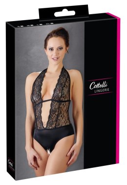 Cottelli LINGERIE - Koronkowe Czarne Body Z Otwartym Kroczem M Cottelli LINGERIE