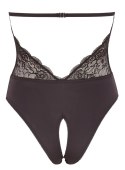 Cottelli LINGERIE - Koronkowe Czarne Body Z Otwartym Kroczem S Cottelli LINGERIE