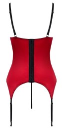 Cottelli LINGERIE - Seksowna Haleczka Bez Biustu Z Paskami Do Pończoch + Otwarte Stringi XL Cottelli LINGERIE