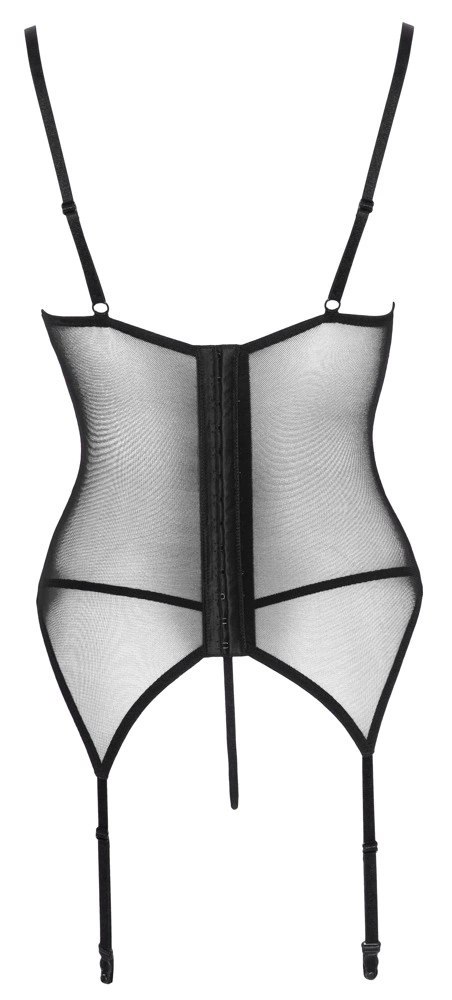 Cottelli LINGERIE - Seksowna Matowa Koszulka Z Paskami i I Delikatną Koronką + Stringi S Cottelli LINGERIE Cottelli LINGERIE - Seksowna Matowa Koszulka Z Paskami i I Delikatną Koronką + Stringi S Cottelli LINGERIE