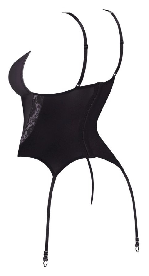 Cottelli LINGERIE - Seksowna Matowa Koszulka Z Paskami i I Delikatną Koronką + Stringi S Cottelli LINGERIE Cottelli LINGERIE - Seksowna Matowa Koszulka Z Paskami i I Delikatną Koronką + Stringi S Cottelli LINGERIE