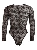 Cottelli LINGERIE - Seksowne Koronkowe Body Z Matowymi Wstawkami Czarne L Cottelli LINGERIE