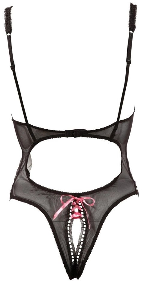 Cottelli LINGERIE - Seksowne Siateczkowe Body Z Otwartym Kroczem I Biustem Czarne 85B/L Cottelli LINGERIE Cottelli LINGERIE - Seksowne Siateczkowe Body Z Otwartym Kroczem I Biustem Czarne 85B/L Cottelli LINGERIE