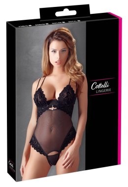 Cottelli LINGERIE - Seksowne Siateczkowe Body Z Ozdobnym Kryształem 80C/M Cottelli LINGERIE