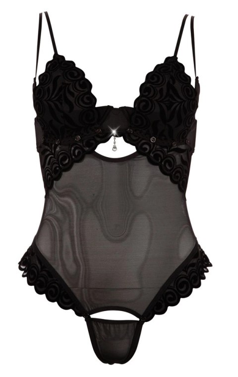 Cottelli LINGERIE - Seksowne Siateczkowe Body Z Ozdobnym Kryształem 80C/M Cottelli LINGERIE Cottelli LINGERIE - Seksowne Siateczkowe Body Z Ozdobnym Kryształem 80C/M Cottelli LINGERIE