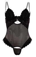Cottelli LINGERIE - Seksowne Siateczkowe Body Z Ozdobnym Kryształem 85C/L Cottelli LINGERIE