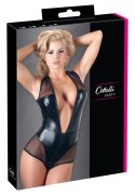 Cottelli PARTY - Seksowne Matowe Body Z Dodatkiem Siateczki Czarne XL Cottelli PARTY