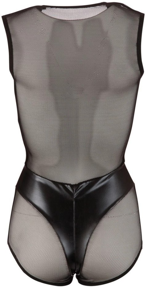 Cottelli PARTY - Seksowne Matowe Body Z Dodatkiem Siateczki Czarne M Cottelli PARTY Cottelli PARTY - Seksowne Matowe Body Z Dodatkiem Siateczki Czarne M Cottelli PARTY