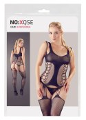 NO:XQSE - Seksowna Podwieszana Koszulka Z Pończochami Z Miękkiej Siateczki S-L NO:XQSE