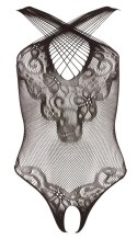 NO:XQSE - Seksowne Bezszwowe Body Z Elegancką Koronką Czarne S-L NO:XQSE
