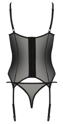 Passion - Seksowna Koszulka Z Paskami Do Pończoch + Stringi Zinnia Corset 2XL/3XL Passion