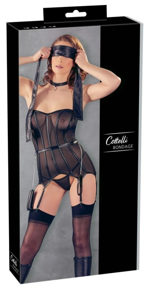 Cottelli Bondage - Seksowny Gorsecik Z Szalem Obrożą I Kajdankami M Cottelli BONDAGE Cottelli Bondage - Seksowny Gorsecik Z Szalem Obrożą I Kajdankami M Cottelli BONDAGE