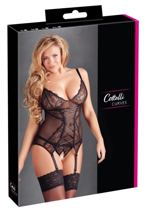Cottelli CURVES - Seksowna Koszulka Z Koronką + Stringi Bez Kroku 3XL Cottelli CURVES Cottelli CURVES - Seksowna Koszulka Z Koronką + Stringi Bez Kroku 3XL Cottelli CURVES