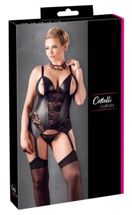Cottelli CURVES - Seksowna Koszulka Z Rozcięciem Na Miseczkach + Stringi 4XL Cottelli CURVES