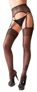 Cottelli LEGWEAR - Czarne Jedwabiste Pończochy Do Pasa 8 Cottelli LEGWEAR
