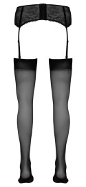 Cottelli LEGWEAR - Klasyczne Czarne Gładkie Pończochy Do Pasa 3 Cottelli LEGWEAR