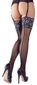 Cottelli LEGWEAR - Seksowne Pończochy Kabaretki Z Kwiatową Koronką S/M Cottelli LEGWEAR