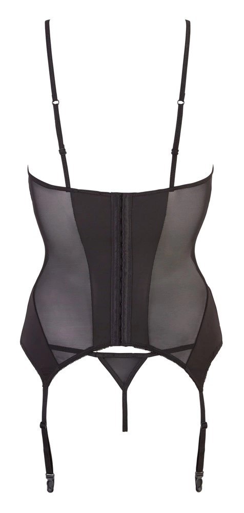 Cottelli LINGERIE - Seksowna Koszulka Z Paskami Do Pończoch + Stringi Czarne M Cottelli LINGERIE Cottelli LINGERIE - Seksowna Koszulka Z Paskami Do Pończoch + Stringi Czarne M Cottelli LINGERIE