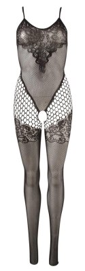 NO:XQSE - Czarny Kombinezon Z Dodatkiem Eleganckiej Koronki S-L NO:XQSE