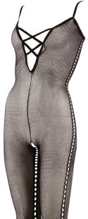 NO:XQSE - Czarny Kombinezon Z Siateczki Z Otworami Po Bokach 2XL/3XL NO:XQSE