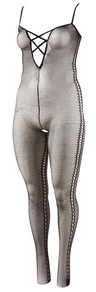 NO:XQSE - Czarny Kombinezon Z Siateczki Z Otworami Po Bokach 2XL/3XL NO:XQSE NO:XQSE - Czarny Kombinezon Z Siateczki Z Otworami Po Bokach 2XL/3XL NO:XQSE