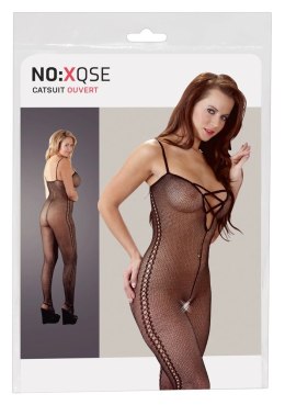 NO:XQSE - Czarny Kombinezon Z Siateczki Z Otworami Po Bokach L/XL NO:XQSE