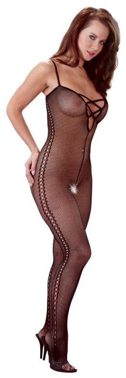 NO:XQSE - Czarny Kombinezon Z Siateczki Z Otworami Po Bokach L/XL NO:XQSE