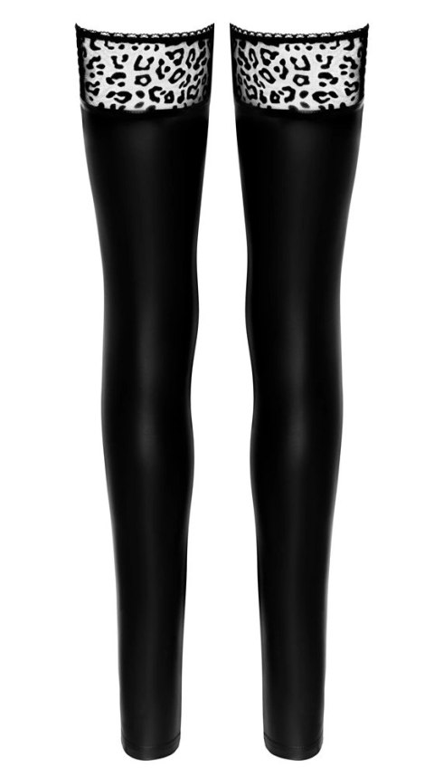 Noir - Seksowne Matowe Pończochy Z Elegancką Panterką Czarne M Noir Noir - Seksowne Matowe Pończochy Z Elegancką Panterką Czarne M Noir