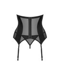 Obsessive - Seksowny Gorset Bez Biustu Ze Stringami Chic Amoria Czarne XL/2XL Obsessive