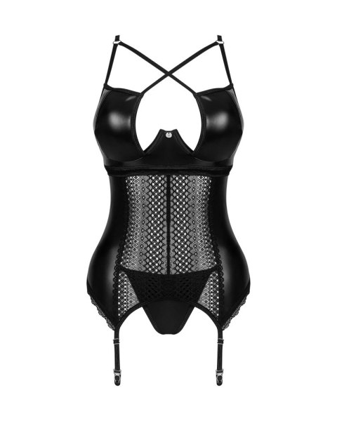 Obsessive - Seksowny Gorset Z Paskami Do Pończoch i Stringi Norides Czarne XL/2XL Obsessive Obsessive - Seksowny Gorset Z Paskami Do Pończoch i Stringi Norides Czarne XL/2XL Obsessive