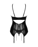 Obsessive - Seksowny Gorset Z Paskami Do Pończoch i Stringi Norides Czarne XL/2XL Obsessive
