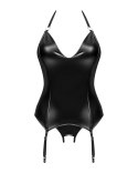 Obsessive - Seksowny Gorset i Stringi Viranes Czarne M/L Obsessive