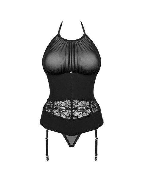 Obsessive - Siateczkowa Koszulka Z Paskami Do Pończoch I Stringi W Komplecie Serafia XL/2XL Obsessive Obsessive - Siateczkowa Koszulka Z Paskami Do Pończoch I Stringi W Komplecie Serafia XL/2XL Obsessive