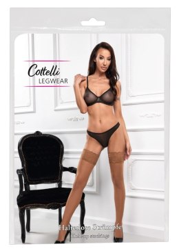 Cottelli LEGWEAR - Beżowe Klasyczne Pończochy Z Piękną Koronką 3 Cottelli LEGWEAR