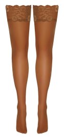 Cottelli LEGWEAR - Beżowe Klasyczne Pończochy Z Piękną Koronką 4 Cottelli LEGWEAR