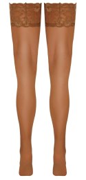 Cottelli LEGWEAR - Beżowe Klasyczne Pończochy Z Piękną Koronką 4 Cottelli LEGWEAR