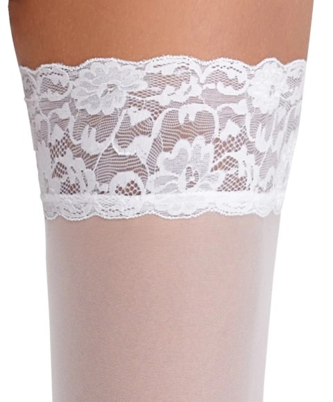 Cottelli LEGWEAR - Białe Klasyczne Pończochy Z Piękną Koronką 4 Cottelli LEGWEAR Cottelli LEGWEAR - Białe Klasyczne Pończochy Z Piękną Koronką 4 Cottelli LEGWEAR