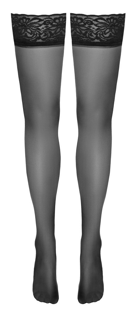 Cottelli LEGWEAR - Czarne Klasyczne Pończochy Z Koronką I Ozdobnym Szwem 3 Cottelli LEGWEAR Cottelli LEGWEAR - Czarne Klasyczne Pończochy Z Koronką I Ozdobnym Szwem 3 Cottelli LEGWEAR