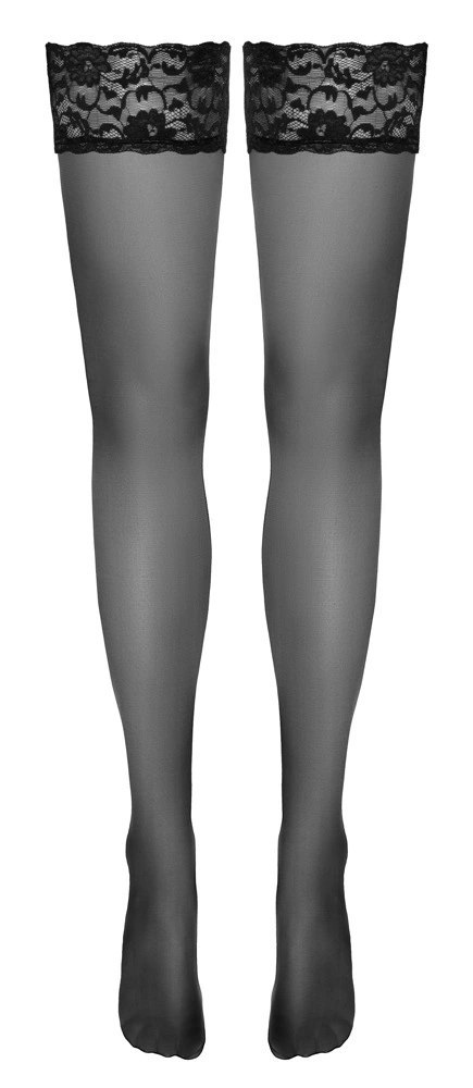 Cottelli LEGWEAR - Czarne Klasyczne Pończochy Z Piękną Koronką 2 Cottelli LEGWEAR Cottelli LEGWEAR - Czarne Klasyczne Pończochy Z Piękną Koronką 2 Cottelli LEGWEAR