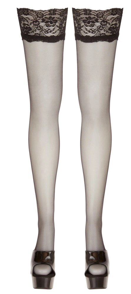 Cottelli LEGWEAR - Czarne Klasyczne Pończochy Z Wysoką Koronką 2 Cottelli LEGWEAR Cottelli LEGWEAR - Czarne Klasyczne Pończochy Z Wysoką Koronką 2 Cottelli LEGWEAR