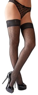 Cottelli LEGWEAR - Czarne Pończochy Samonośne Z Kropeczkami 2 Cottelli LEGWEAR