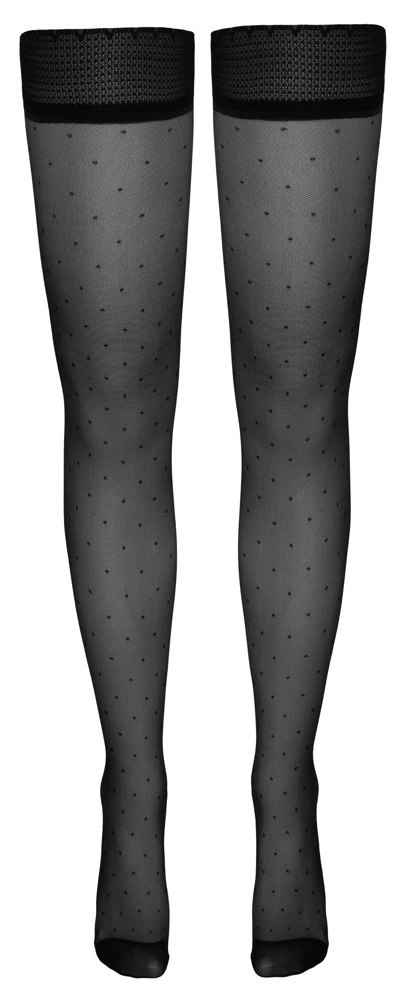 Cottelli LEGWEAR - Czarne Pończochy Samonośne Z Kropeczkami 2 Cottelli LEGWEAR Cottelli LEGWEAR - Czarne Pończochy Samonośne Z Kropeczkami 2 Cottelli LEGWEAR