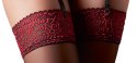 Cottelli LEGWEAR - Czarne Pończochy Z Czerwoną Koronką 4 Cottelli LEGWEAR